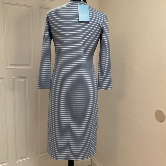 NWT Sonet James Reese Blue & White Stripe A Play Dress Medium - Picture 5 of 11
